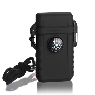 Briquet à jet de flamme bleue portable étanche avec lanière, allume-cigare turbo au butane, gadgets de pataugeoire de camping pour hommes, extérieur