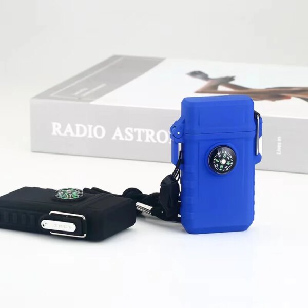 Briquet à jet de flamme bleue portable étanche avec lanière, allume-cigare turbo au butane, gadgets de pataugeoire de camping pour hommes, extérieur – Image 5