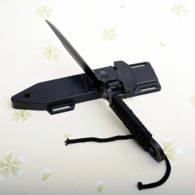 Partners-Couteau de chasse opaque DulSurvival avec gaine en plastique ABS, lame, outils EDC, camping de poche, extérieur