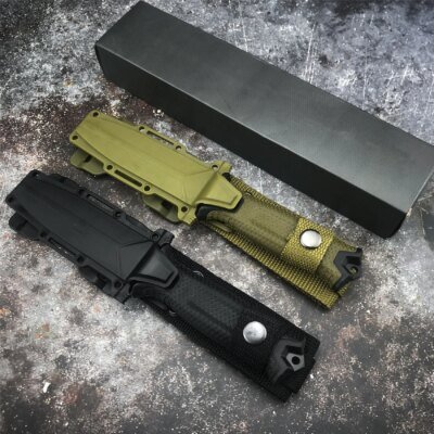Gb 1500 couteau à lame fixe militaire d'entraînement de haute qualité en plein air Camping chasse survie tactique couteaux d'outils de poche EDC