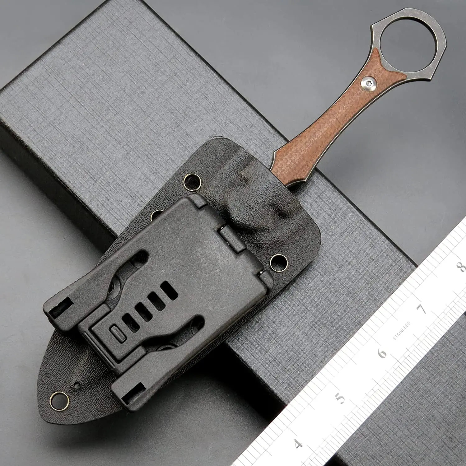 Eafengrow-Couteau à lame en acier, manche Micarta /G10, outil EDC pour le travail en plein air, le camping, la randonnée et la survie, C1292 Partners – Image 6