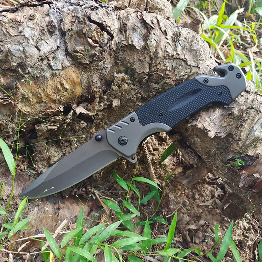 Couteau pliant de survie, équipement de camping, multi-outils EDC, couteau de poche pour tourisme – Image 2