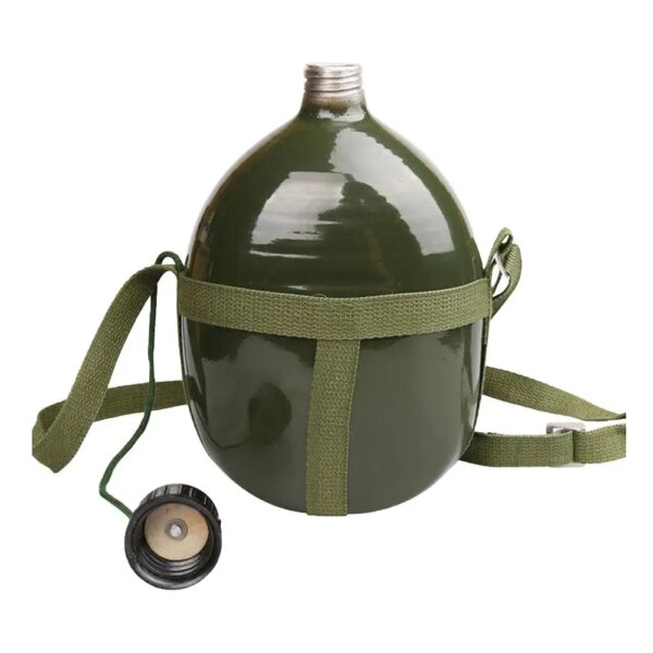 Bouteille militaire en aluminium de grande capacité, pratique, bouteille d'eau de survie, bouilloire de cantine pour Camping en plein air voyage randonnée poisson