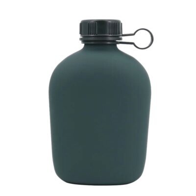 19856-2b624f.jpg Bouteille d'eau de cantine militaire avec couvercle, bouilloire de survie, camping, randonnée, sac à dos, extérieur, 1L