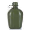 Bouteille de cantine militaire, 1l, pour l'extérieur, Camping, randonnée, sac à dos, bouteille d'eau de survie, bouilloire avec couvercle