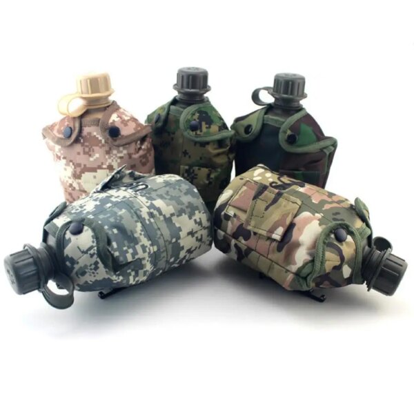 Bouteille d'Eau Militaire de l'Armée, Tasse de Cantine Portable pour l'Extérieur, le Camping, la Randonnée, 1L – Image 2