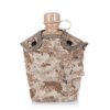 Bouteille de cantine militaire, 1l, pour l'extérieur, Camping, randonnée, sac à dos, bouteille d'eau de survie, bouilloire avec couvercle