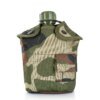Bouteille de cantine militaire, 1l, pour l'extérieur, Camping, randonnée, sac à dos, bouteille d'eau de survie, bouilloire avec couvercle