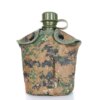 Bouteille de cantine militaire, 1l, pour l'extérieur, Camping, randonnée, sac à dos, bouteille d'eau de survie, bouilloire avec couvercle