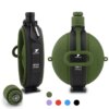 Bouteille d'Eau Pliable Militaire en Silicone, Bouilloire, Cantine avec Boussole, pour Voyage, Randonnée, Camping