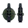 Bouteille d'Eau Pliable Militaire en Silicone, Bouilloire, Cantine avec Boussole, pour Voyage, Randonnée, Camping