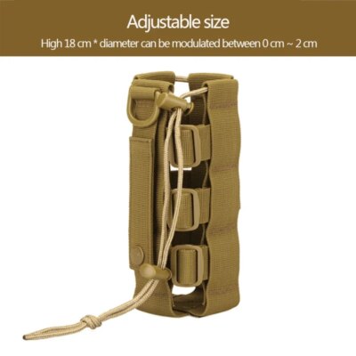 Molle – sac tactique amélioré pour bouteille d'eau, pochette militaire de voyage, randonnée à cordon de serrage, porte-bouteille d'eau, bouilloire, sac de transport