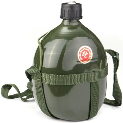 20009-981022.jpg Bouteille d'eau en aluminium de 1,5 l, gourde de l'armée, pour les voyages en plein air, le camping, le cyclisme, la cantine, nouveauté