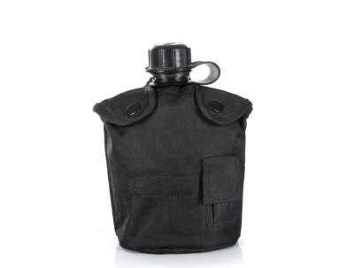 20037-47e7ff.jpg Bouteille d'eau de cantine militaire avec couvercle, bouilloire de survie, camping, randonnée, sac à dos, extérieur, 1L