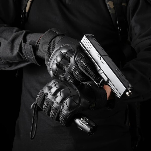 Gants tactiques à écran tactile, militaire, Combat, Airsoft, Paintball, chasse, randonnée, cyclisme, motard, jointure dure, doigt complet pour hommes – Image 2