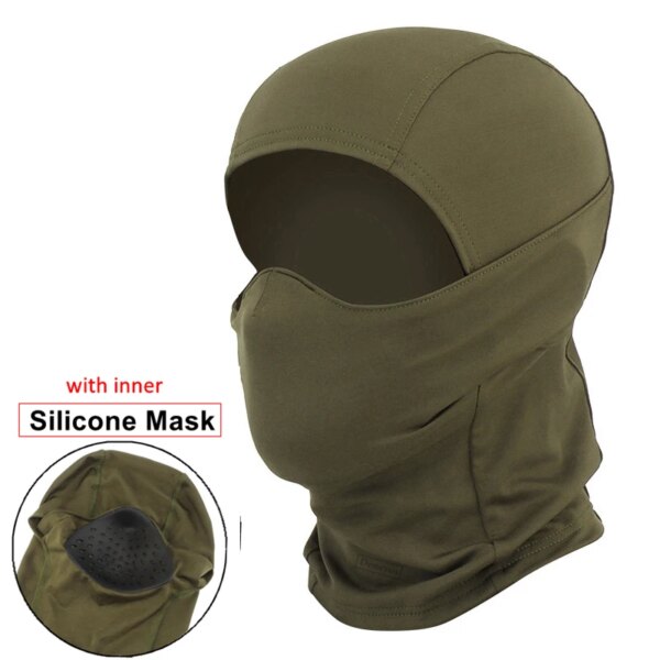 Dulmask-Cagoule d'extérieur en silicone demi-visage coupe-vent, équipement de sauna, chasse Airsoft, CS, jeu, casquette solaire