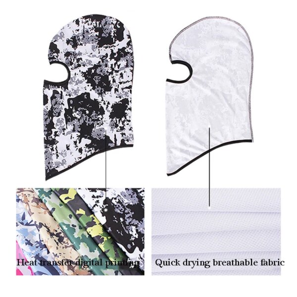 Cagoule de Camouflage pour Ski, écharpe complète pour le visage, cyclisme, bouclier facial, chauffe-tête, casquette tactique Airsoft, doublure de casque, hiver – Image 5