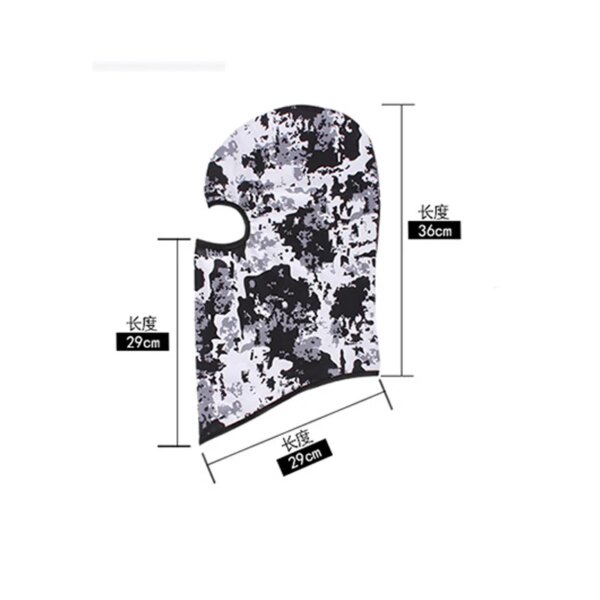 Cagoule de Camouflage pour Ski, écharpe complète pour le visage, cyclisme, bouclier facial, chauffe-tête, casquette tactique Airsoft, doublure de casque, hiver – Image 6