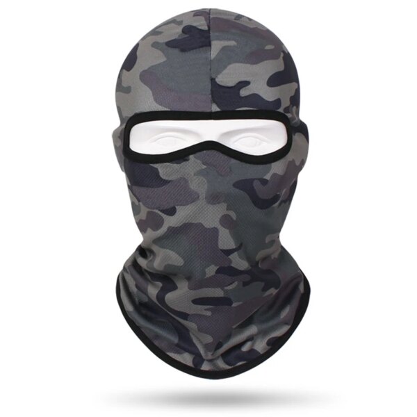 Cagoule de Camouflage pour Ski, écharpe complète pour le visage, cyclisme, bouclier facial, chauffe-tête, casquette tactique Airsoft, doublure de casque, hiver – Image 3