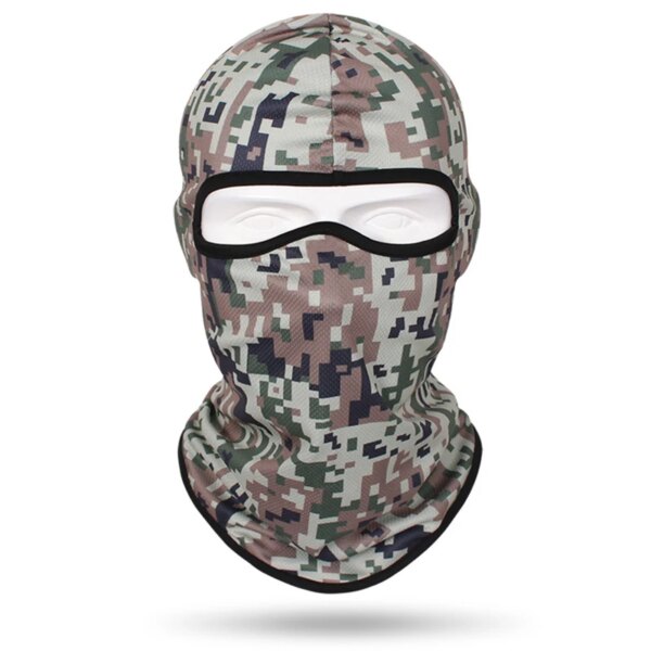 Cagoule de Camouflage pour Ski, écharpe complète pour le visage, cyclisme, bouclier facial, chauffe-tête, casquette tactique Airsoft, doublure de casque, hiver – Image 4
