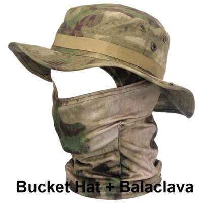 Cagoule de Camouflage tactique de l'armée, chapeau seau, écharpe de chasse, cyclisme militaire Multicam, guêtre de cou Bandana