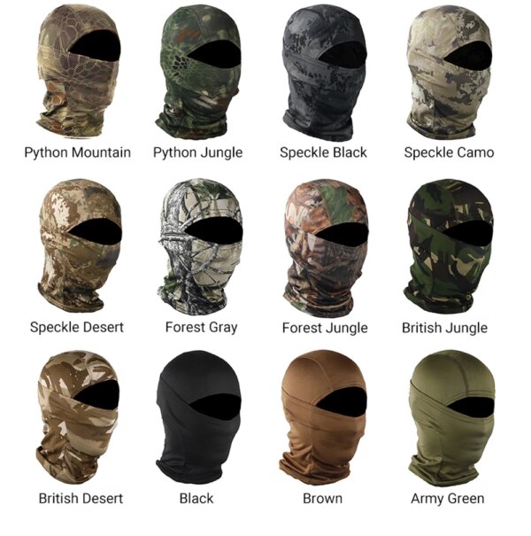 Masque de camouflage tactique Multicam, écharpe cagoule, couverture faciale de Camping, pêche, chasse Wargame, Moto militaire, doublure de casque, chapeaux pour hommes