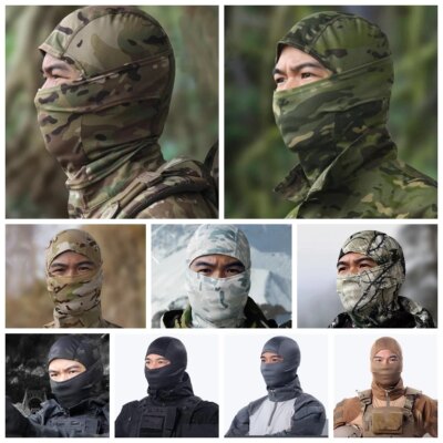 Masque de camouflage tactique Multicam, écharpe cagoule, couverture faciale de Camping, pêche, chasse Wargame, Moto militaire, doublure de casque, chapeaux pour hommes