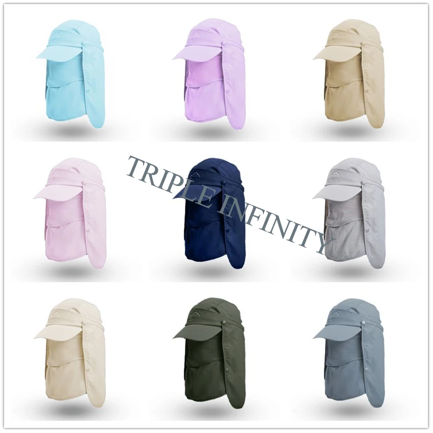 Pare-soleil multifonctionnel pour hommes, chapeaux de plein air pĂȘche randonnĂ©e homme, chapeau de soleil Ă sĂ©chage rapide dĂ©tachable respirant chapeau d'Ă©tĂ© casquette de Baseball â Image 6