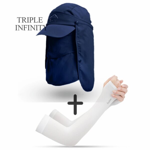 Pare-soleil multifonctionnel pour hommes, chapeaux de plein air pêche randonnée homme, chapeau de soleil à séchage rapide détachable respirant chapeau d'été casquette de Baseball