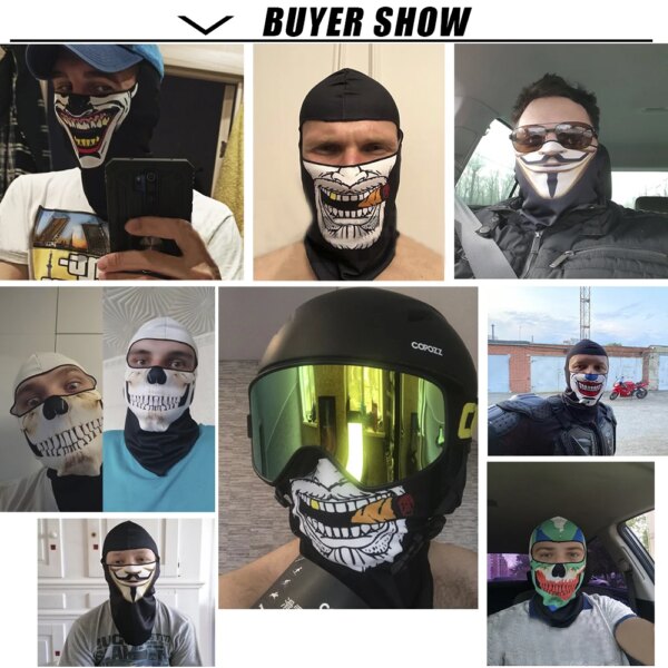 Cagoule de protection solaire de l'armée, masque facial de moto, bandana respirant, cyclisme, casquette d'hiver, masque de ski, camping, vélo, équipement de sauna – Image 3