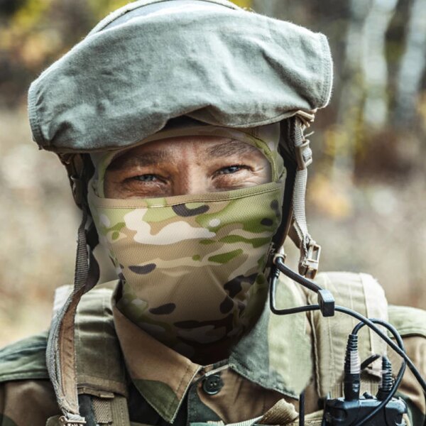 Cagoule tactique Multicam, masque facial complet, randonnée, cyclisme, Camping, chasse, militaire, Airsoft, casquette de vélo, couvre-tête d'été pour hommes et femmes – Image 3