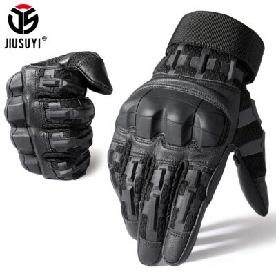 2057-2870ba.jpg Gants tactiques doigt complet en cuir PU pour hommes et femmes, équipement de protection, pour Paintball, Airsoft, chasse