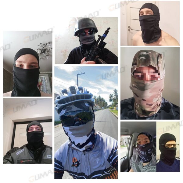 Cagoule de protection complète pour hommes et femmes, masque tactique, écharpe de tête, vélo, Ski, armée, randonnée, cyclisme, pêche, chapeau d'été – Image 2