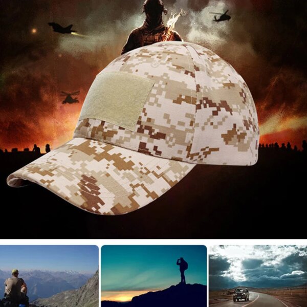 CamSolomon-Casquette de Baseball pour Homme et Femme, Style Militaire, Camouflage, Randonnée, html dans la Jungle – Image 6