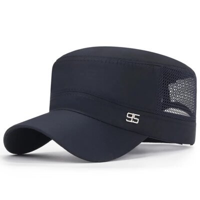 Casquette militaire en coton délavé pour hommes, chapeau de cadet décontracté, casquettes plates unisexes, chapeaux de l'armée vintage, nouvelle mode, été, printemps