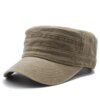 Casquette militaire en coton délavé pour hommes, chapeau de cadet décontracté, casquettes plates unisexes, chapeaux de l'armée vintage, nouvelle mode, été, printemps