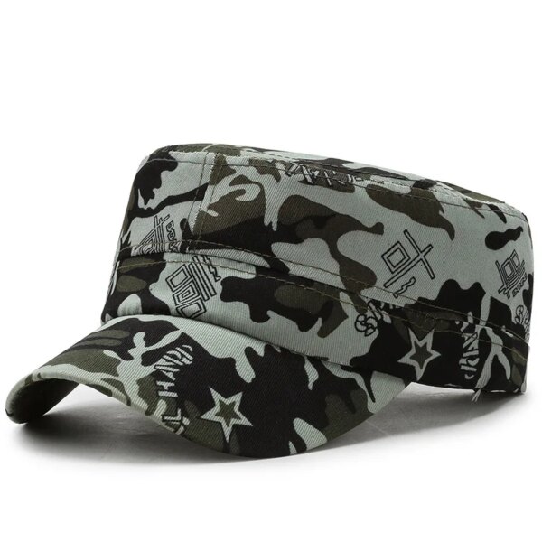 Casquettes de Baseball Vintage pour hommes et femmes, en coton, Camouflage, plat, ajustable, pour l'extérieur, visière respirante, protection solaire, chapeau décontracté – Image 2