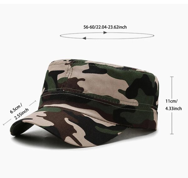 Casquettes de Baseball Vintage pour hommes et femmes, en coton, Camouflage, plat, ajustable, pour l'extérieur, visière respirante, protection solaire, chapeau décontracté – Image 6