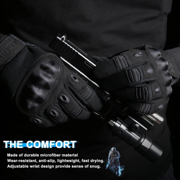 Gants tactiques doigt complet pour hommes et femmes, pour tir de Paintball, Airsoft, Combat, travail, conduite, chasse – Image 4