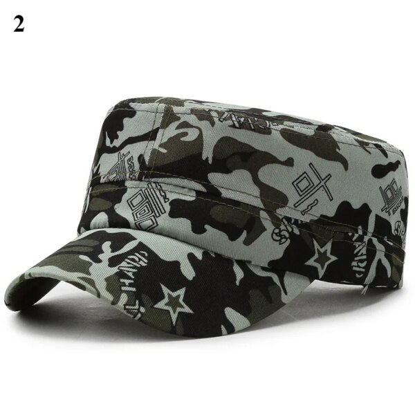 CamSolomon-Casquette Plate Militaire pour Femme et Homme, Chapeau de Baseball, Ajustable, Classique, à la Mode, Soldat, Parasol – Image 2