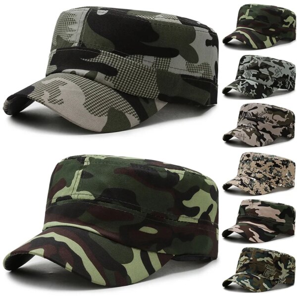 CamSolomon-Casquette Plate Militaire pour Femme et Homme, Chapeau de Baseball, Ajustable, Classique, à la Mode, Soldat, Parasol – Image 5