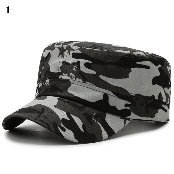 CamSolomon-Casquette Plate Militaire pour Femme et Homme, Chapeau de Baseball, Ajustable, Classique, à la Mode, Soldat, Parasol – Image 4