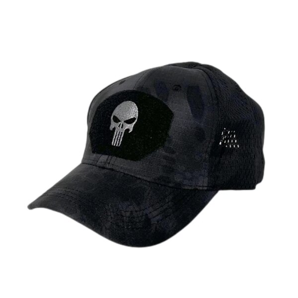 Casquettes de randonnée réglables en maille respirante, casquette tête de mort, camouflage militaire, pare-soleil Airsoft, chapeau de camionneur, snapback de baseball de chasse – Image 4
