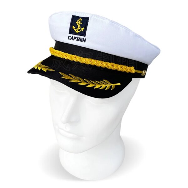 Chapeau de Capitaine Militaire Ajustable pour Homme et Femme, Casquette Marine Adelo, Costume de ix, Accessoires de Robe de Barrage – Image 2