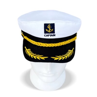 Chapeau de Capitaine Militaire Ajustable pour Homme et Femme, Casquette Marine Adelo, Costume de ix, Accessoires de Robe de Barrage