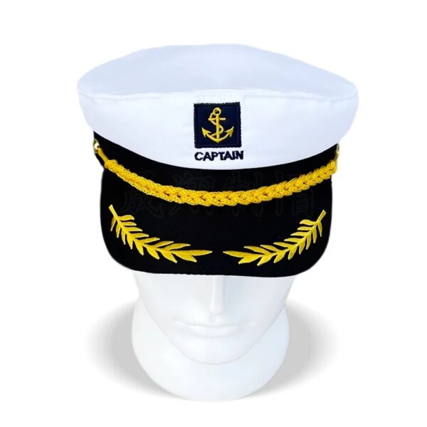 Chapeau de Capitaine Militaire Ajustable pour Homme et Femme, Casquette Marine Adelo, Costume de ix, Accessoires de Robe de Barrage – Image 3