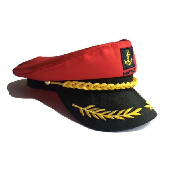 Chapeau de Capitaine Militaire Ajustable pour Homme et Femme, Casquette Marine Adelo, Costume de ix, Accessoires de Robe de Barrage