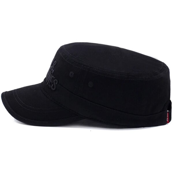 Chapeau en coton brodé CamSolomon pour hommes, casquette du corps des Marines des États-Unis, chapeaux militaires, chapeau haut de forme plat, marine américaine, 2019 – Image 5