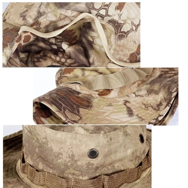 CamSolomon-Chapeau Boonie DulUS Army E27 pour hommes, chapeaux militaires Multicam ander, casquette d'été, chasse, randonnée en plein air, casquettes de soleil camouflage – Image 4