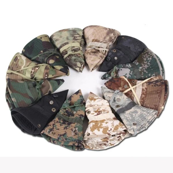 CamSolomon-Chapeau Boonie DulUS Army E27 pour hommes, chapeaux militaires Multicam ander, casquette d'été, chasse, randonnée en plein air, casquettes de soleil camouflage – Image 3